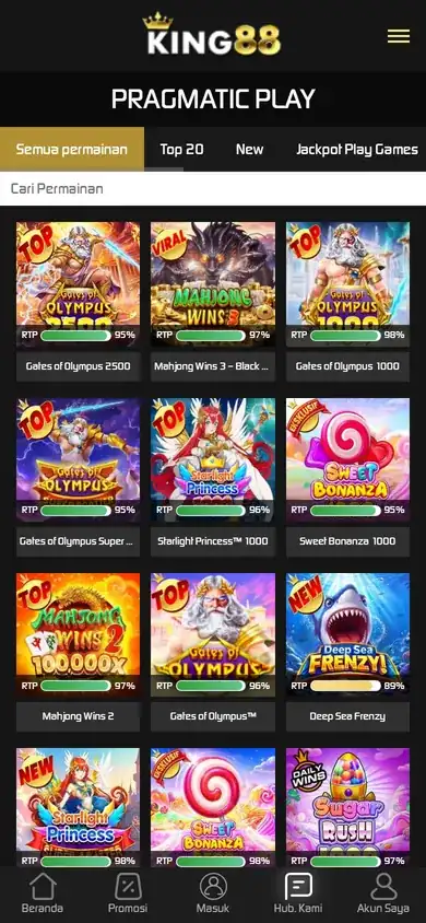 Daftar slot Pragmatic Play di aplikasi King88